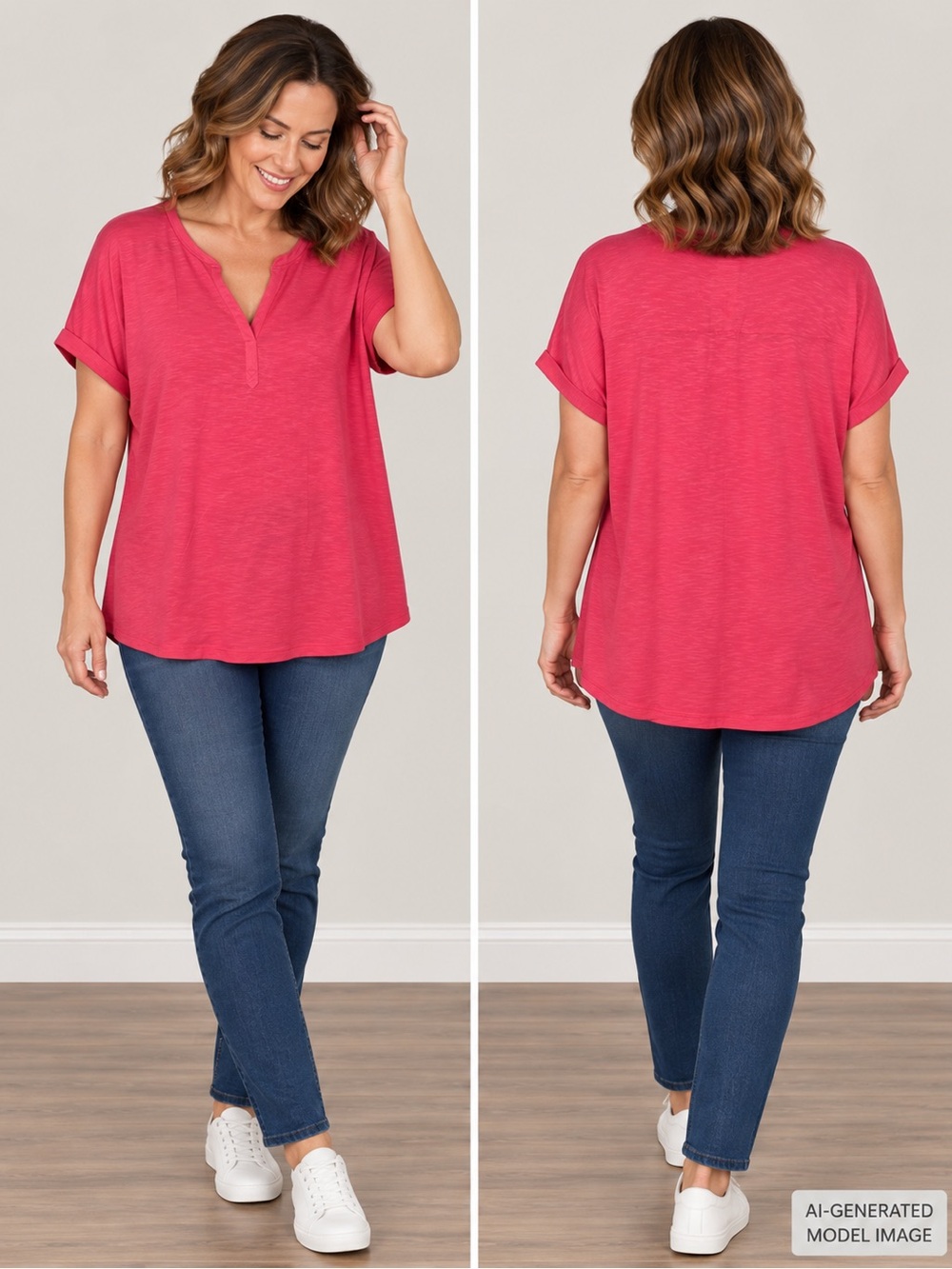 Mountain Warehouse IsoCool Coral Split Neck Short Sleeve Top
